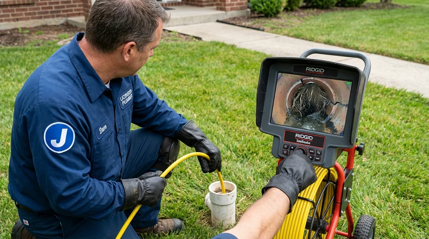Sewer camera inspection being performed by Johns Plumbing LLC in Saint Martinville
