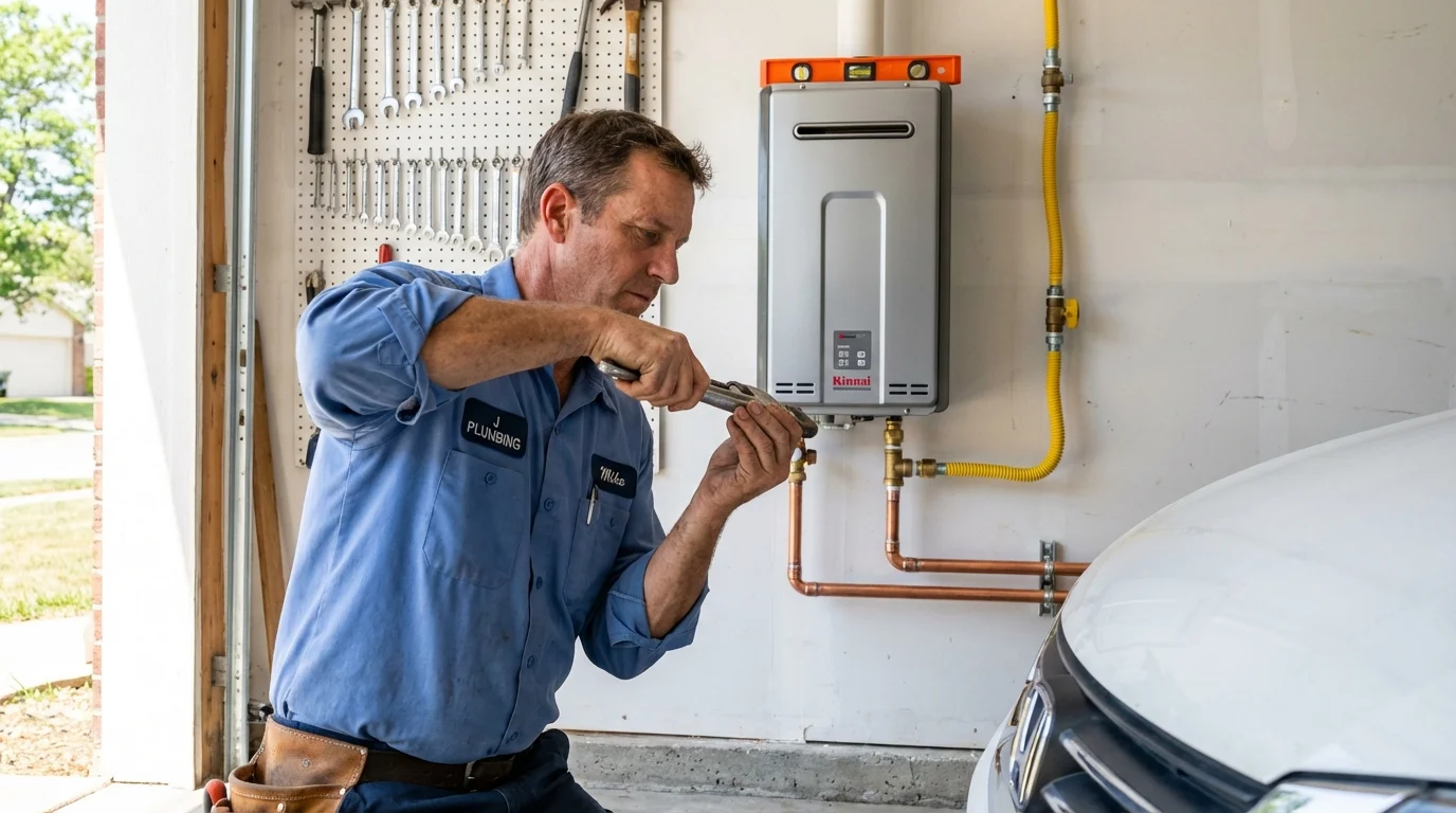 Tankless water heater installation by a Johns Plumbing LLC plumber in Saint Martinville